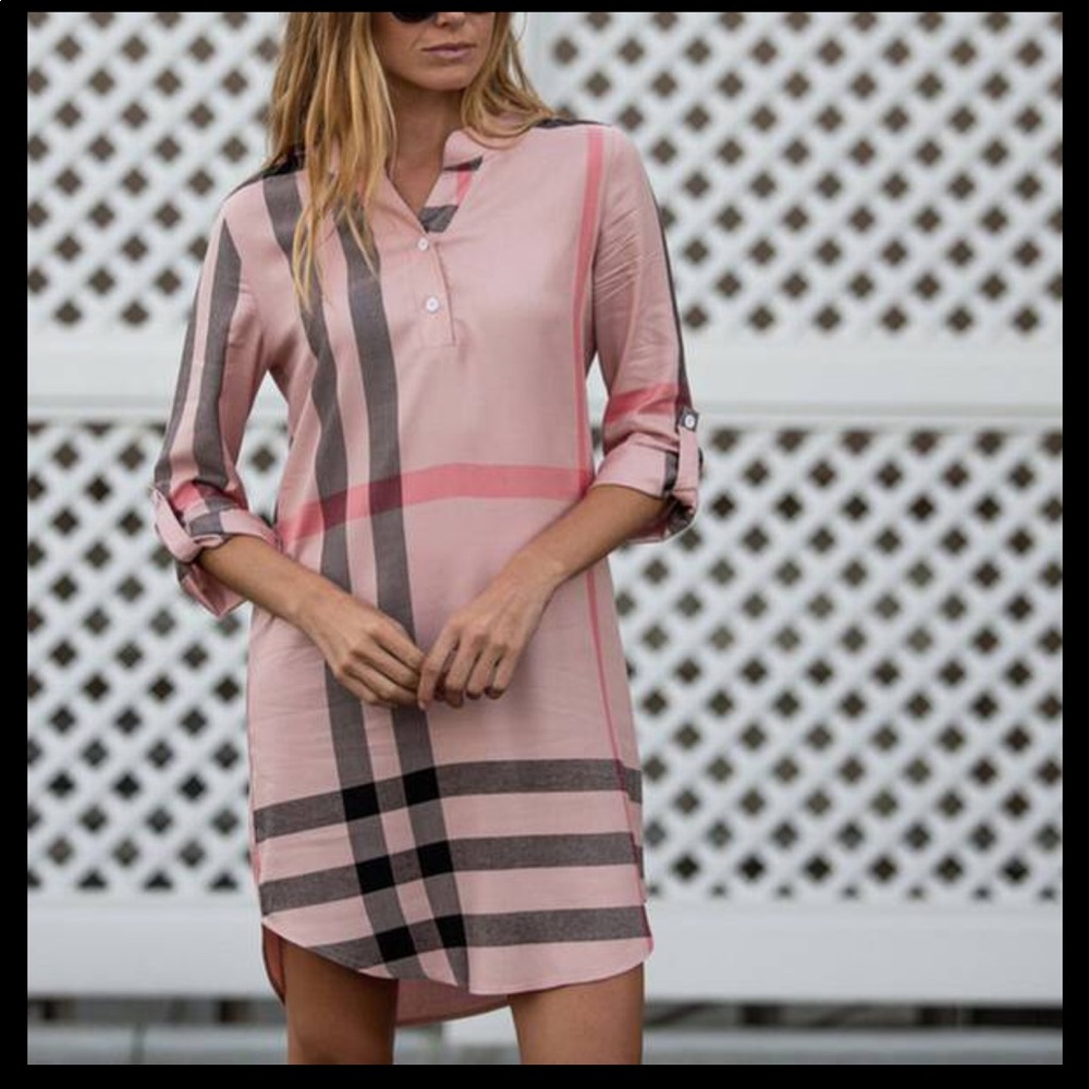 Women’s cotton plaid dress
